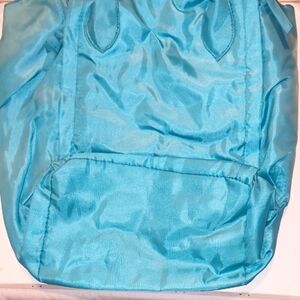 Expandable Two Tone Blue Tote Bag